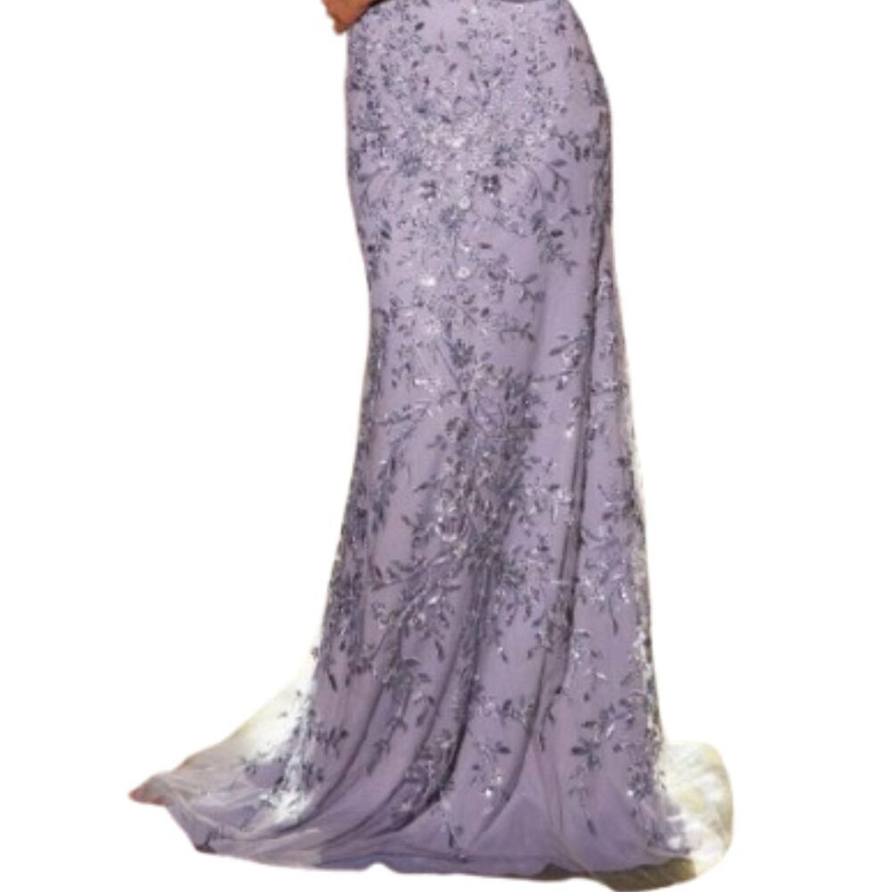 SALE NWT Nox Anabel MT112 Beaded Tulle Mother of the Bride Dress Gray Size 20W - Picture 2 of 6